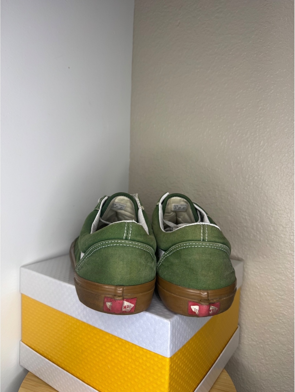 Vans Old Skool Green Gum Sole Men’s Size 10 Canvas Skate Shoes Used No Box - Picture 4 of 8